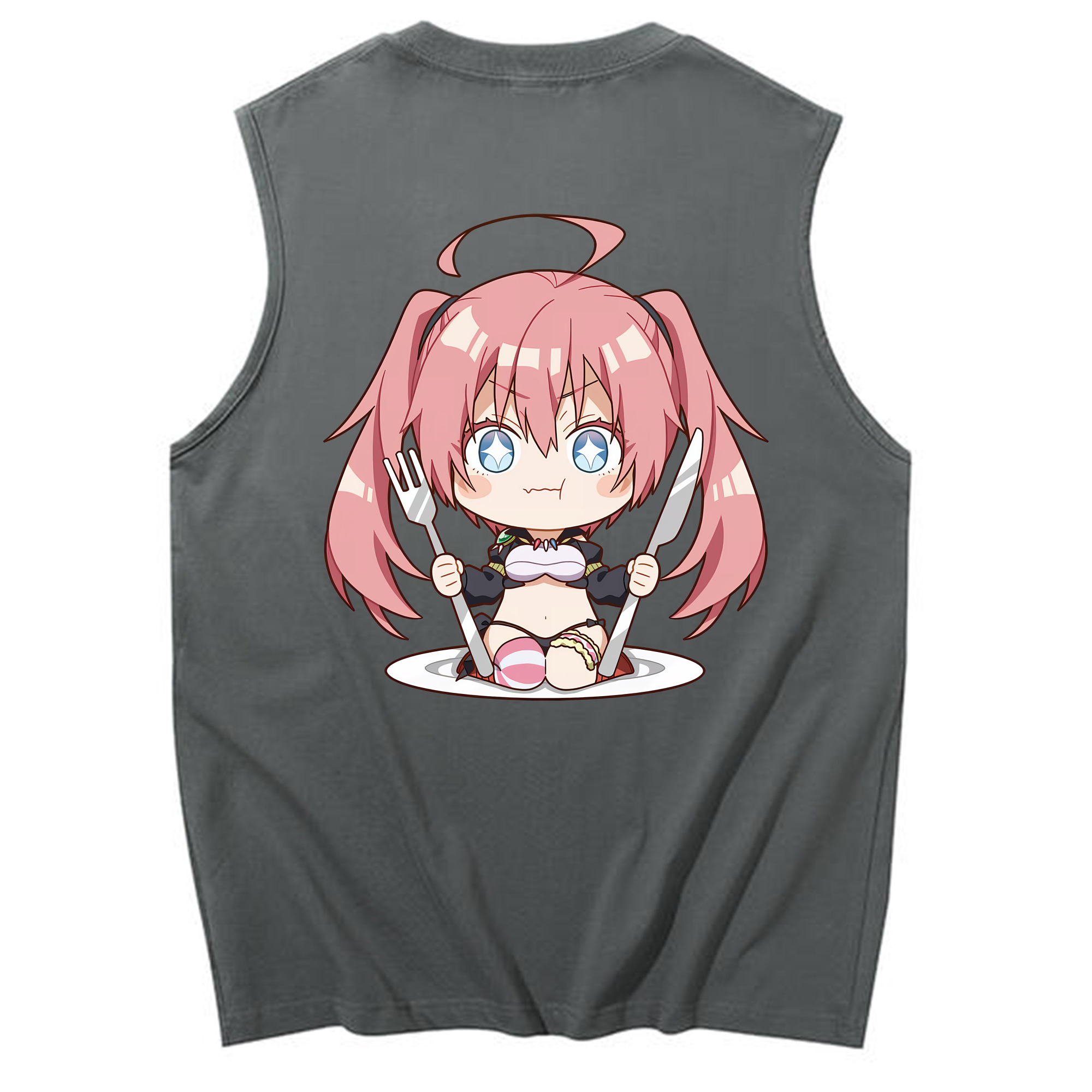 （画像用） 転スラ Regarding Reincarnated to Slime コットン100％タンクトップ（背面プリント）